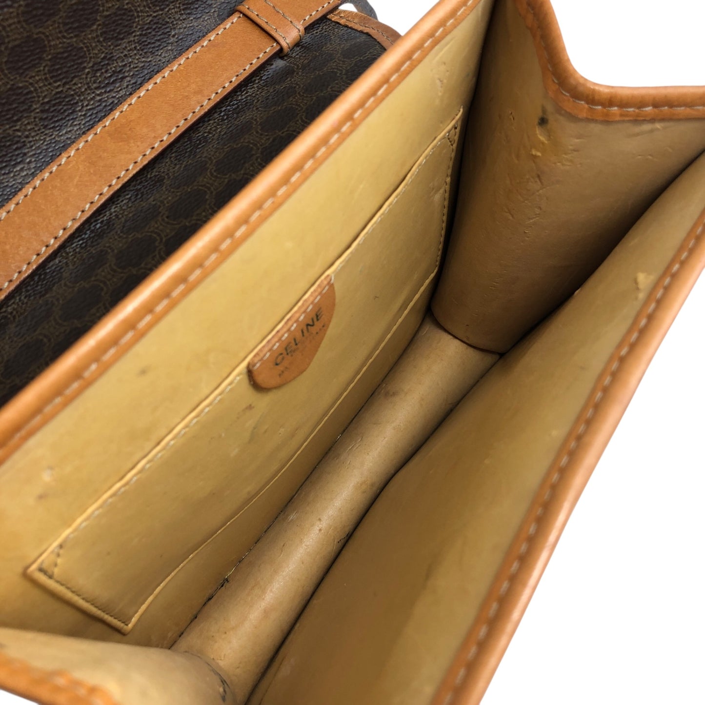 CELINE Macadam Medal Motif 肩背包 棕色 復古 tab6bn