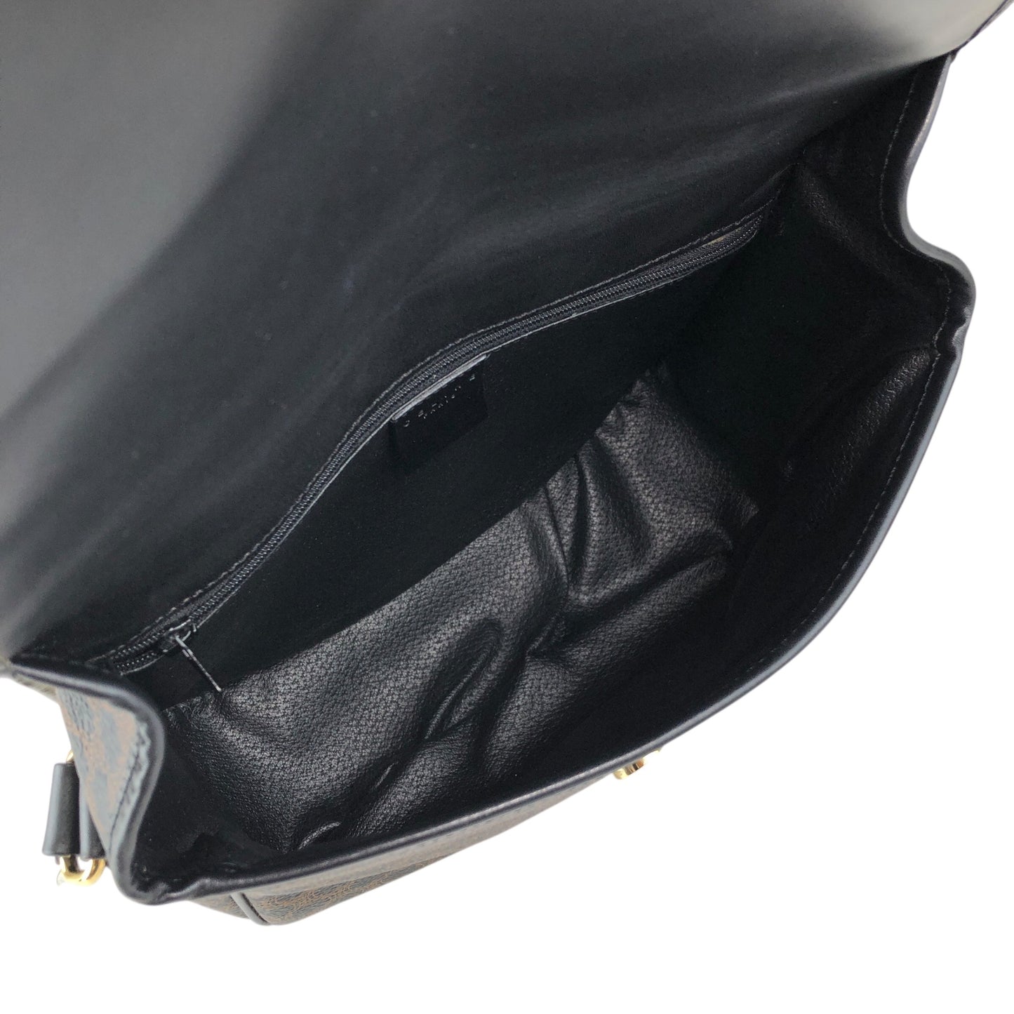CELINE Macadam Starball Flap Shoulder bag Black Vintage a8awaa