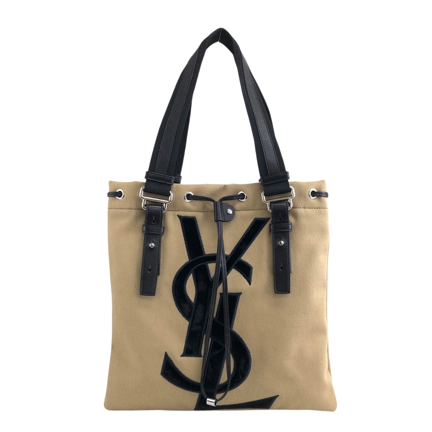 Yves Saint Laurent YSL Logo Totebag Beige Vintage tc7pge