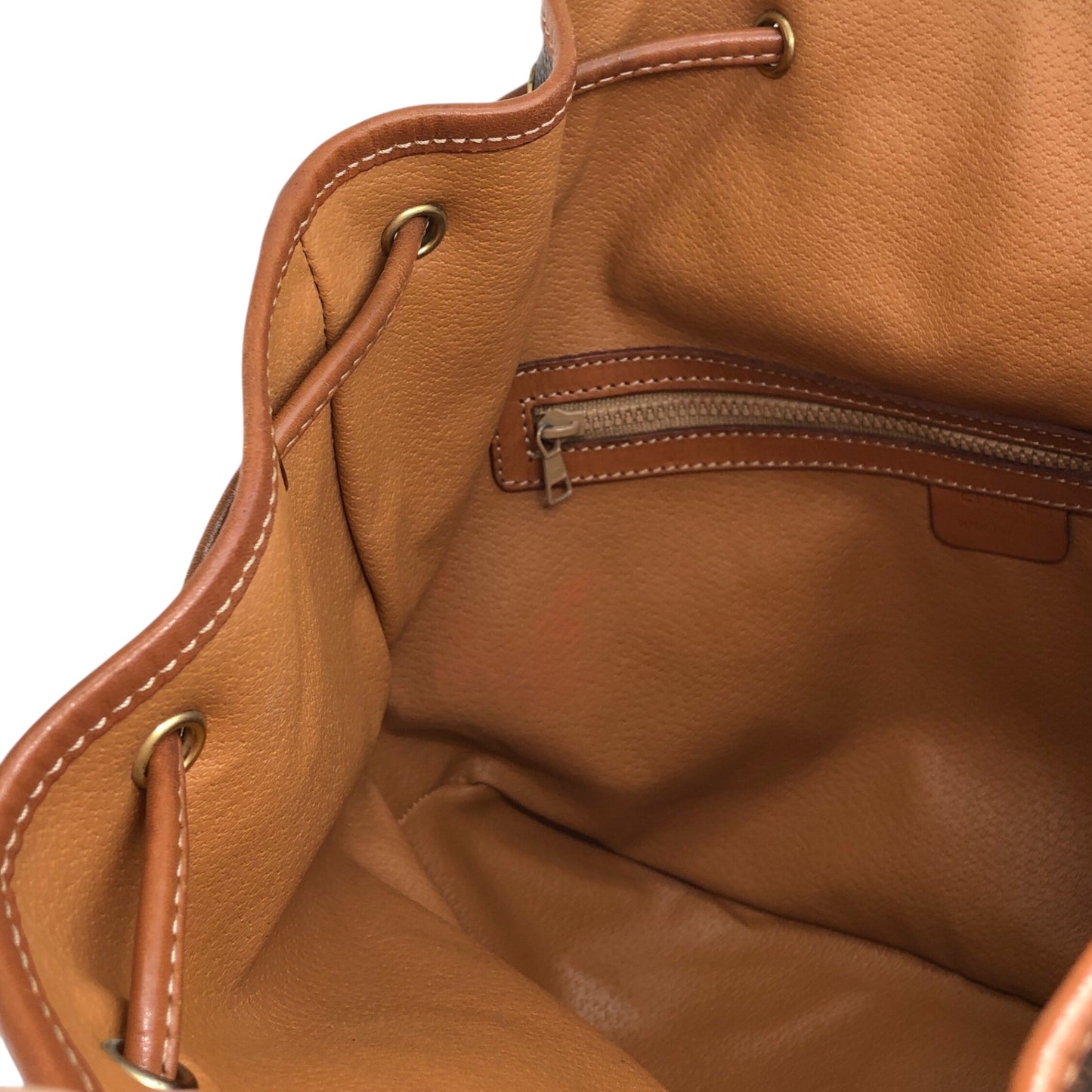 CELINE Macadam Front Buckle Backpack Brown Vintage 6yeab5