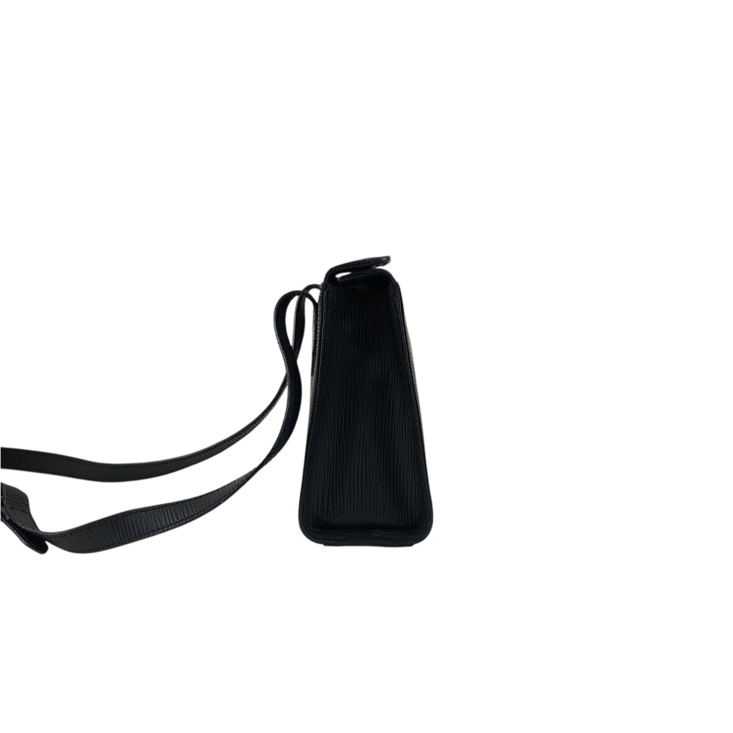 FENDI Logo Embossed Shoulder bag Black Vintage asc2di