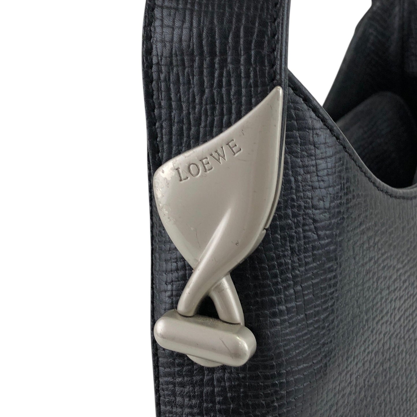 LOEWE Logo Shoulder bag Black Vintage 8bpxps