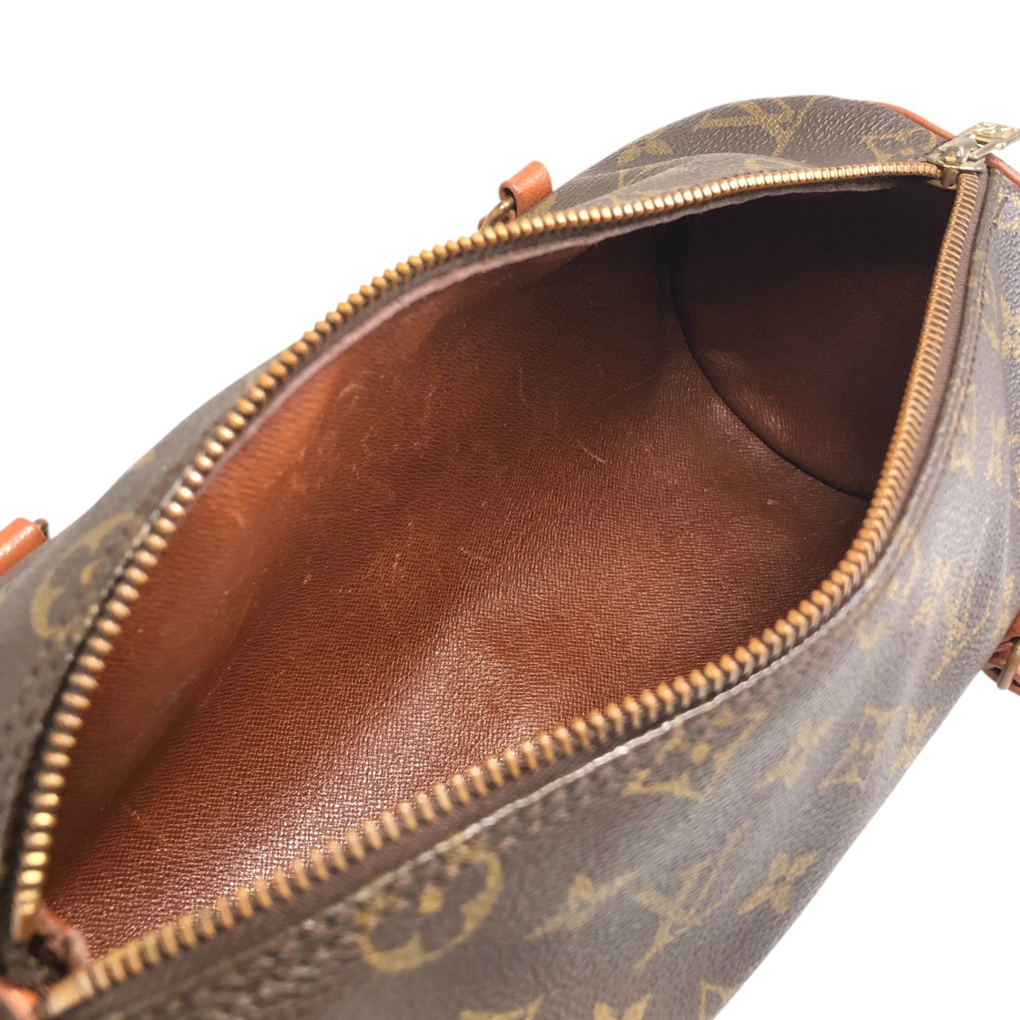 LOUIS VUITTON Monogram Handbag Brown Vintage m5my8g