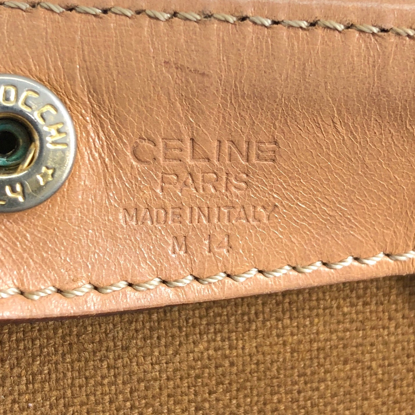 CELINE Macadam Blason Handbag Totebag Brown Vintage fpujkf