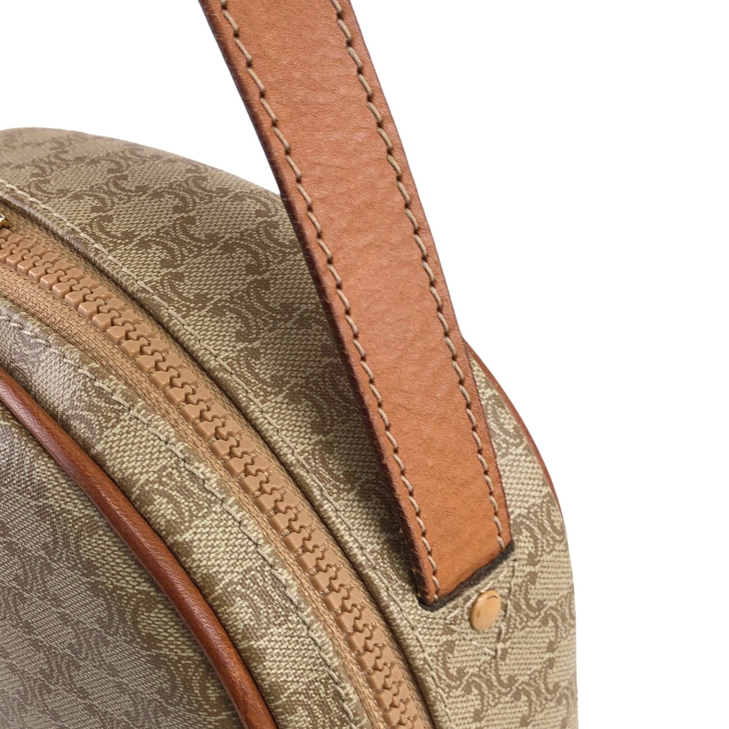CELINE Macadam Shoulder bag Beige Vintage w86afa