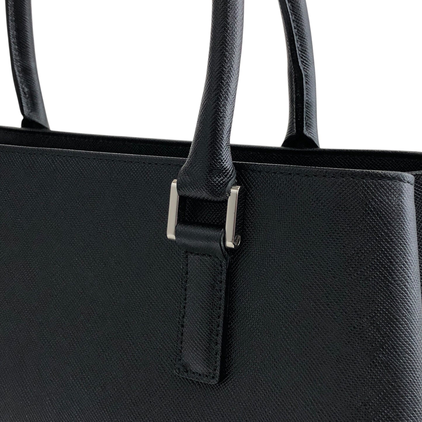 BURBERRY Logo Handbag Black Vintage 23ttty