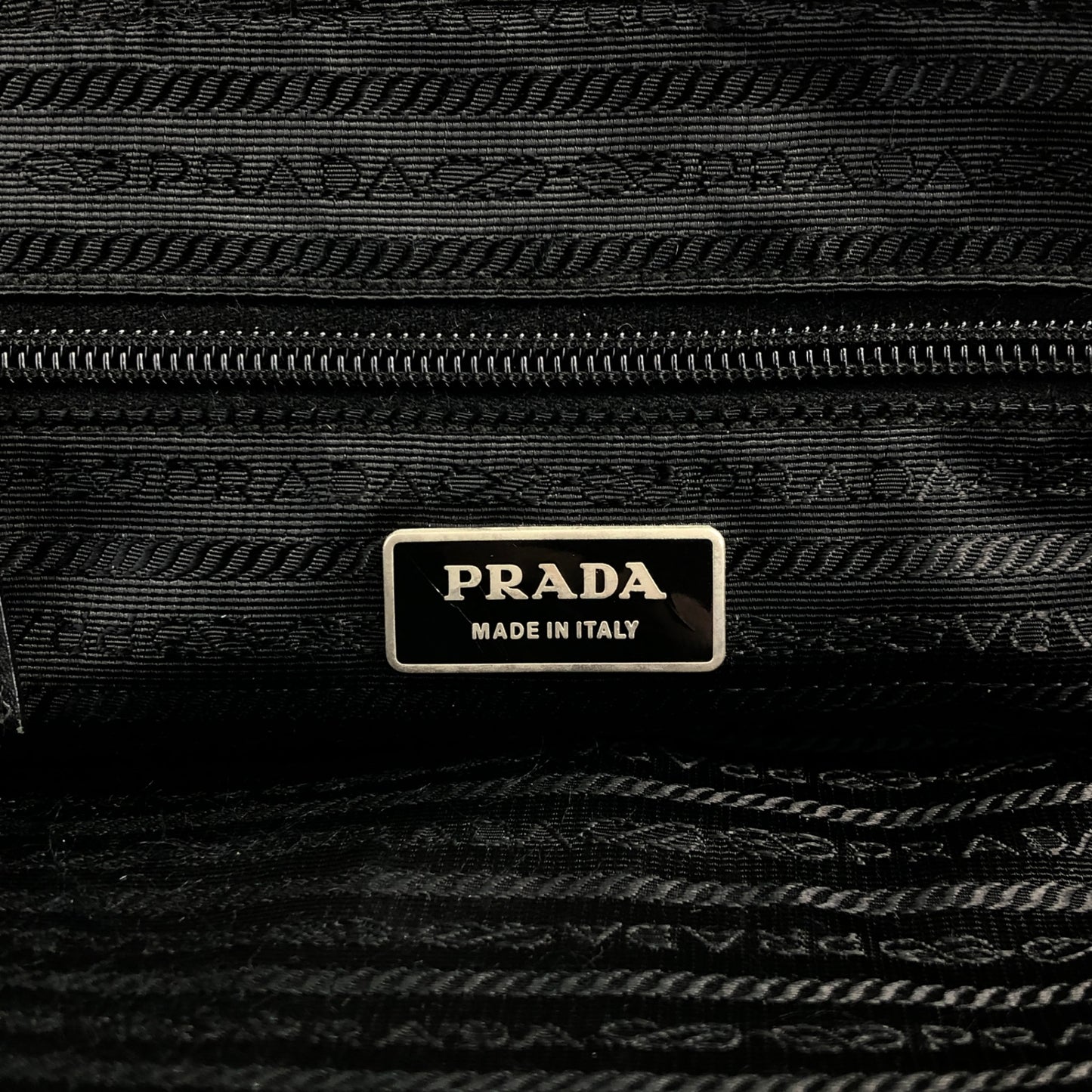 PRADA Triangle Logo Front Buckle Shoulder bag Black Vintage 7bcgft