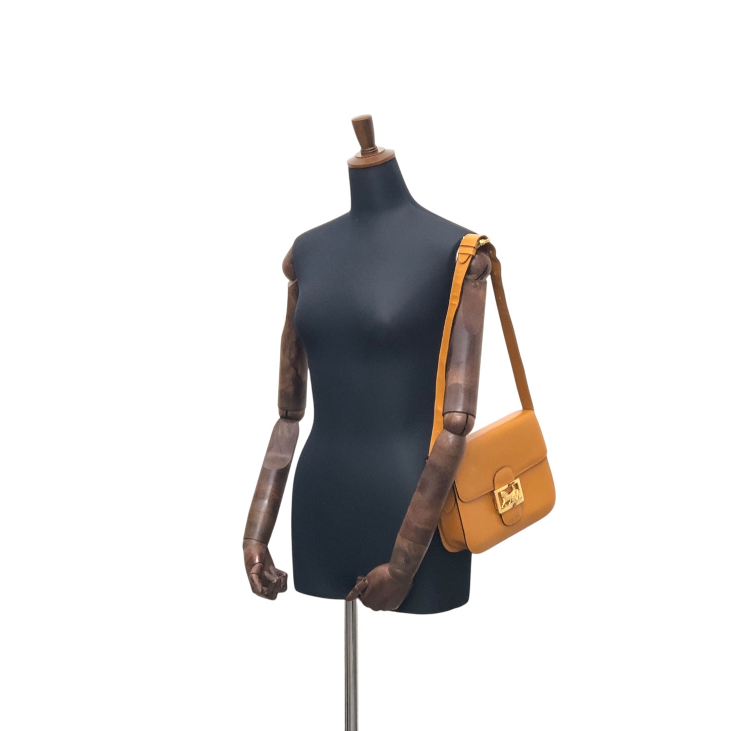 CELINE Horse Carriage Shoulder bag Camel Vintage uv4ggf