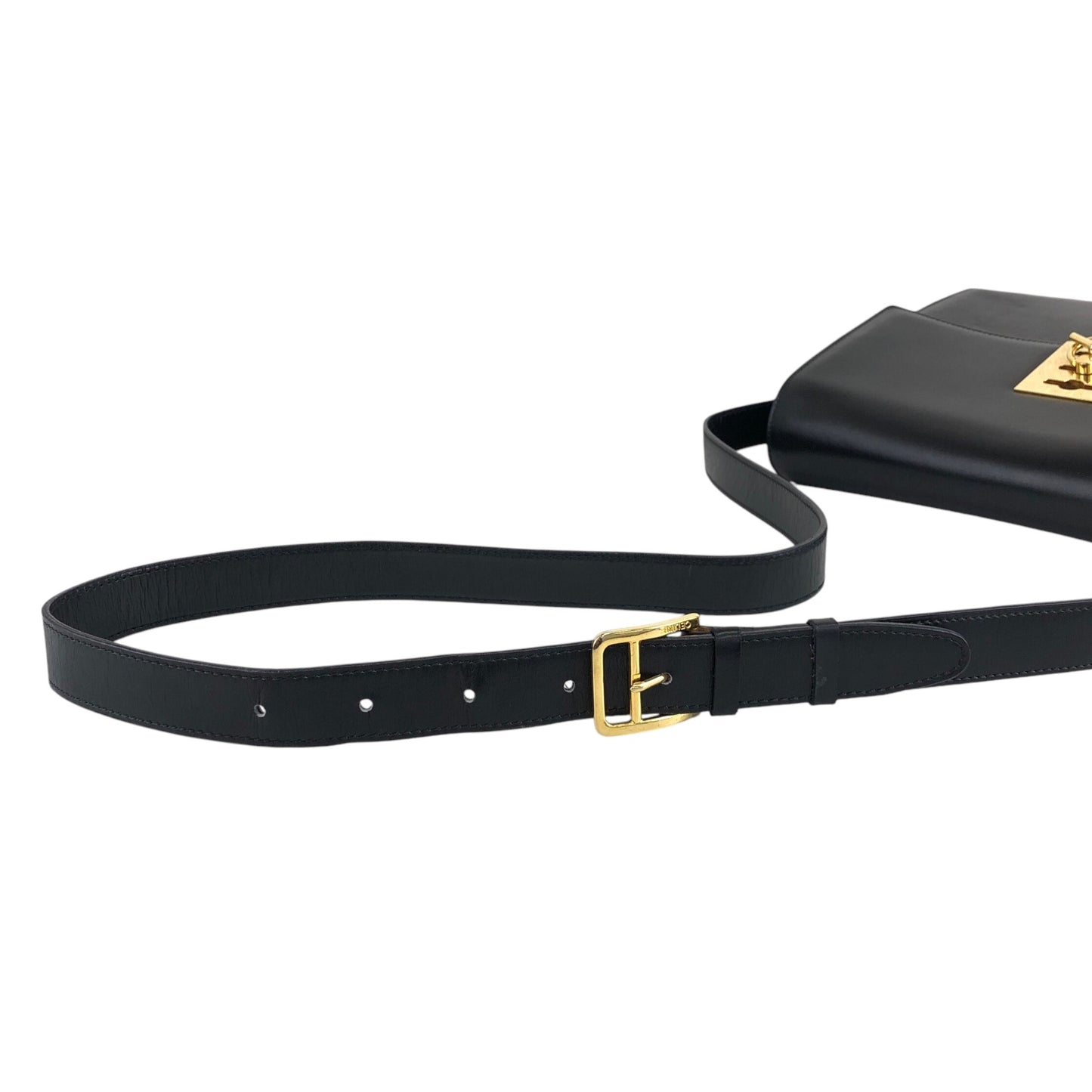CELINE Gancini Shoulder bag Black Vintage mv6k7d