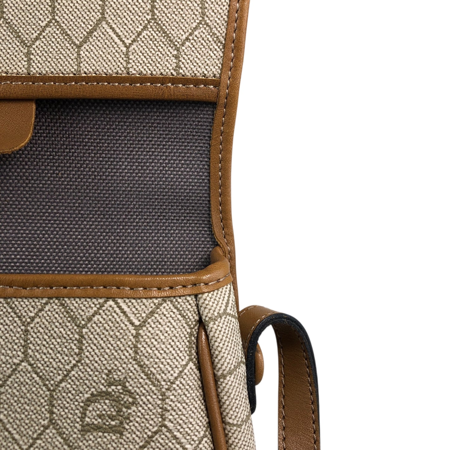 Christian Dior Honeycomb Pattern Small Shoulder bag Beige Vintage tumbw8