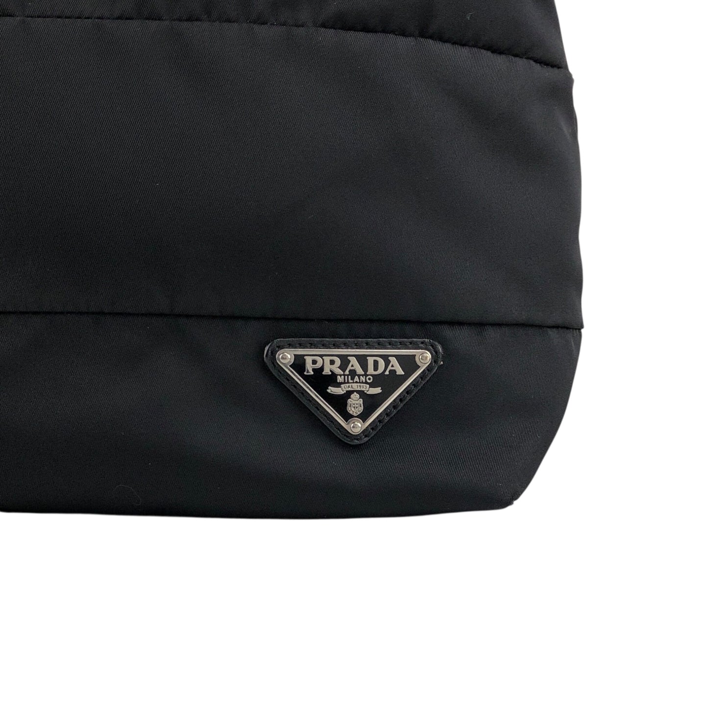 PRADA Triangle Logo Two-way Handbag Shoulder bag Black Vintage 2dea8w