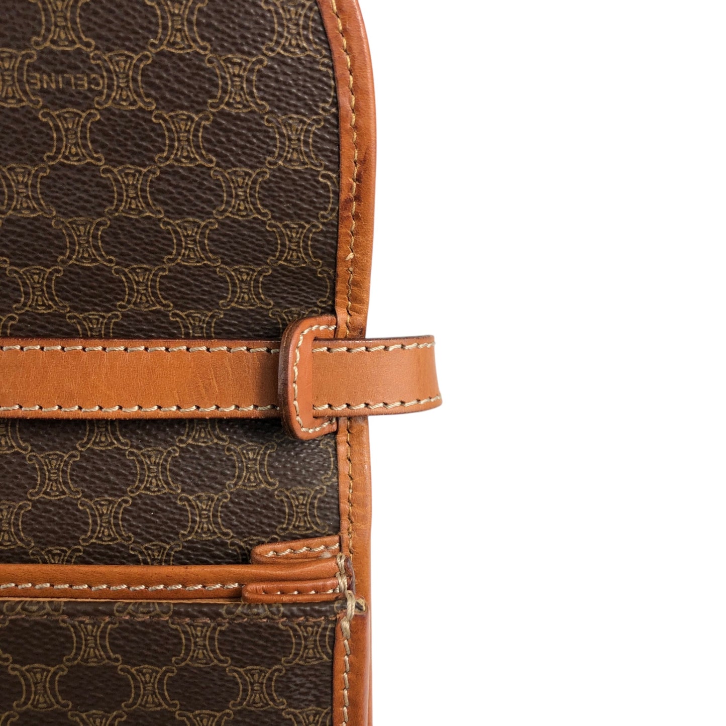 CELINE Macadam Blason Shoulder bag Brown Vintage ix2eki