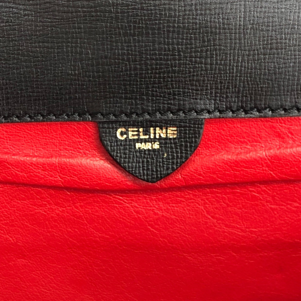 CELINE Gancini Shoulder bag Black Vintage 5p7kss
