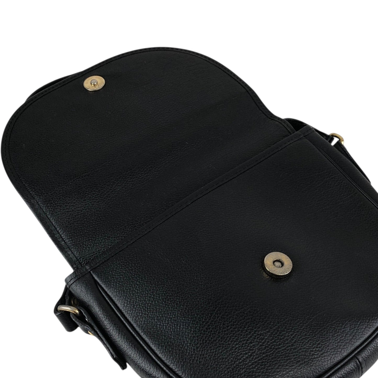 Yves Saint Laurent YSL Logo Flap Shoulder bag Black Vintage hrxn3f