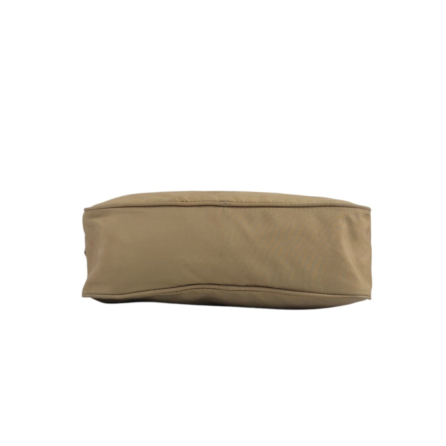 PRADA Triangle Logo Shoulder bag Beige Vintage we3m7k