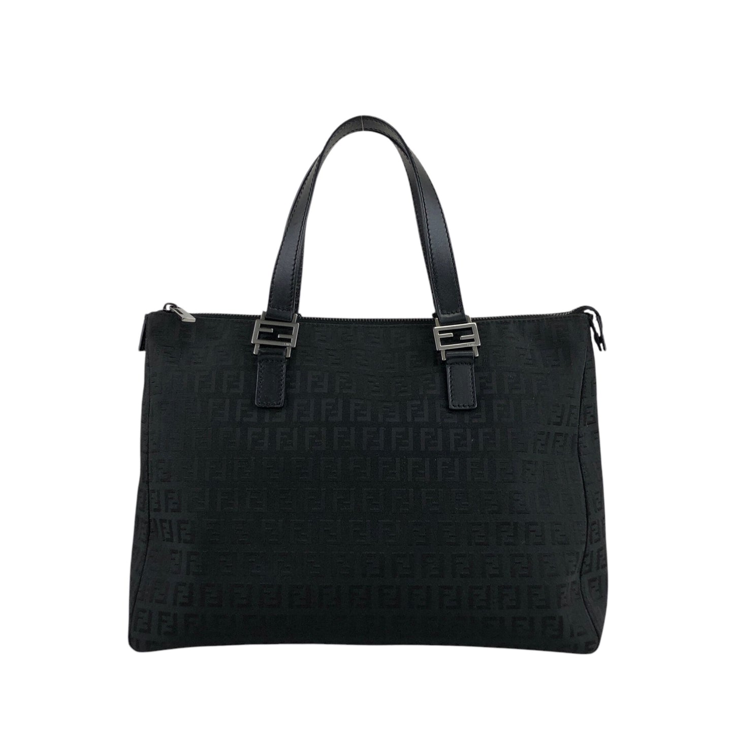 FENDI Zucchino Totebag Black Vintage evabj6