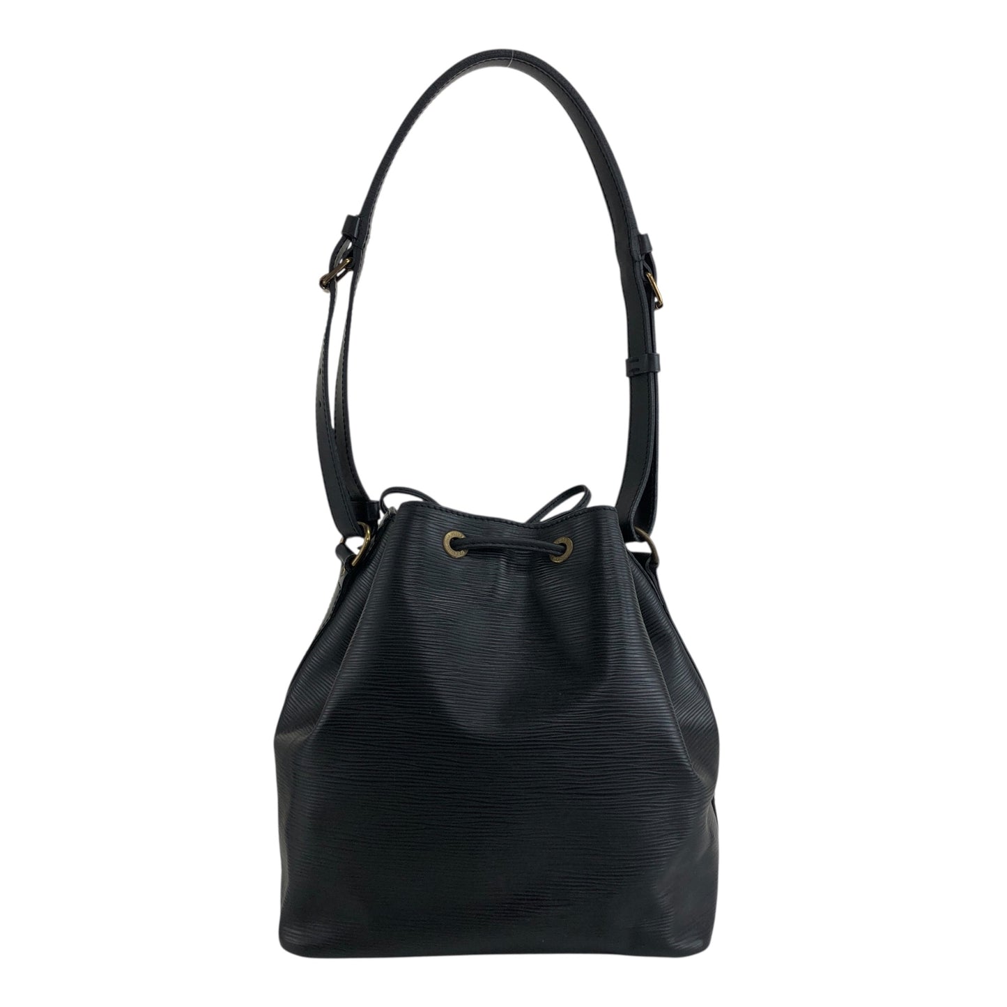 LOUIS VUITTON Epi Drawstring Shoulder bag Black Vintage d2i73r