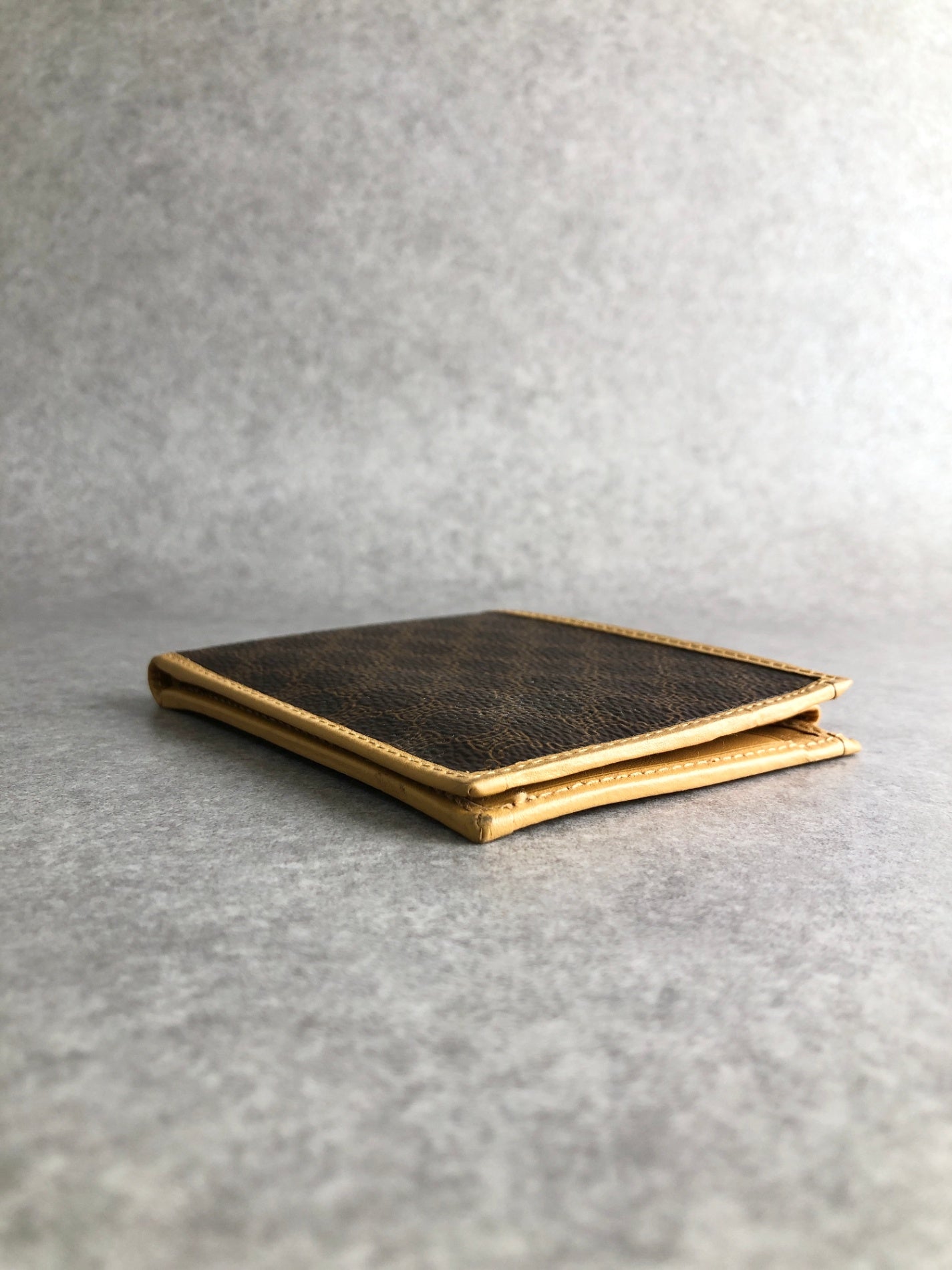 CELINE Macadam Folded Wallet Brown Vintage nkdcjh