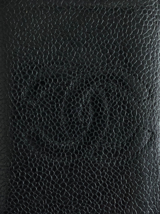 CHANEL Coco Mark Card holder Black Vintage 882n2e