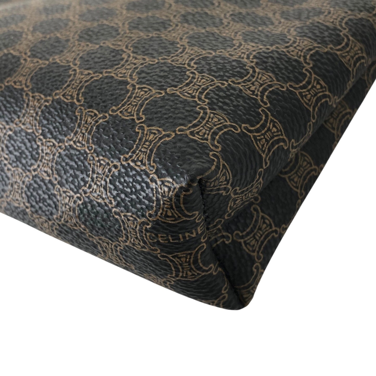 CELINE Macadam Blason Pouch Black Vintage yef5at