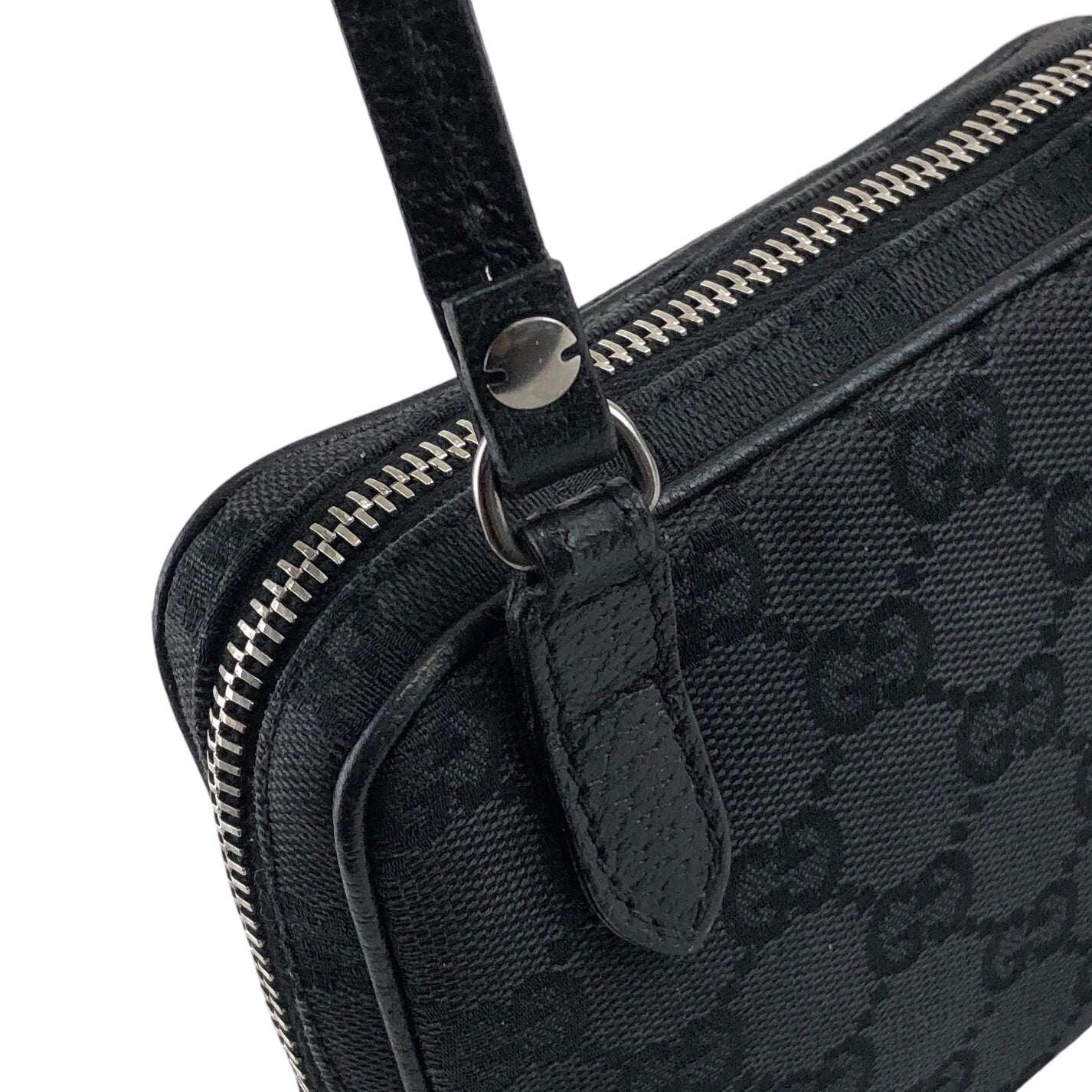 GUCCI GG Canvas Small Shoulder bag Black Vintage tajuun