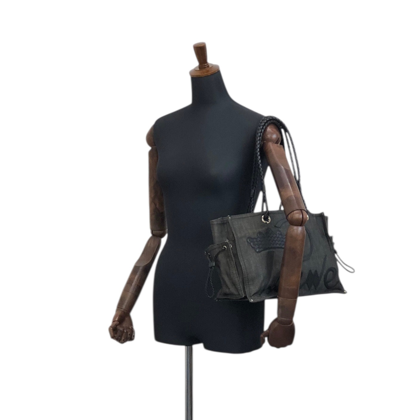 LOEWE Anagram Totebag Black Vintage wcz5de