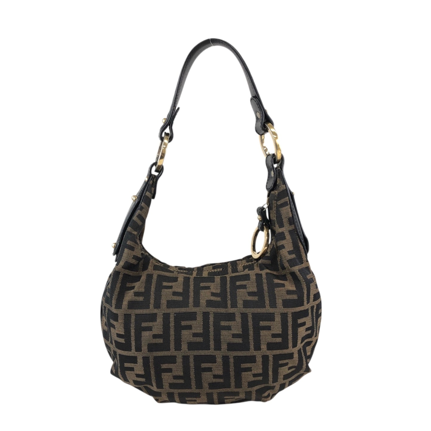 FENDI Zucca Shoulder bag Hobobag Brown Vintage rtpgp3