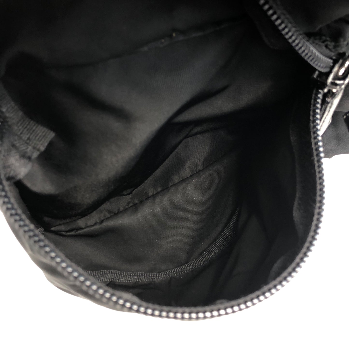 PRADA Triangle Logo Double Pocket Backpack Black Vintage avewmk
