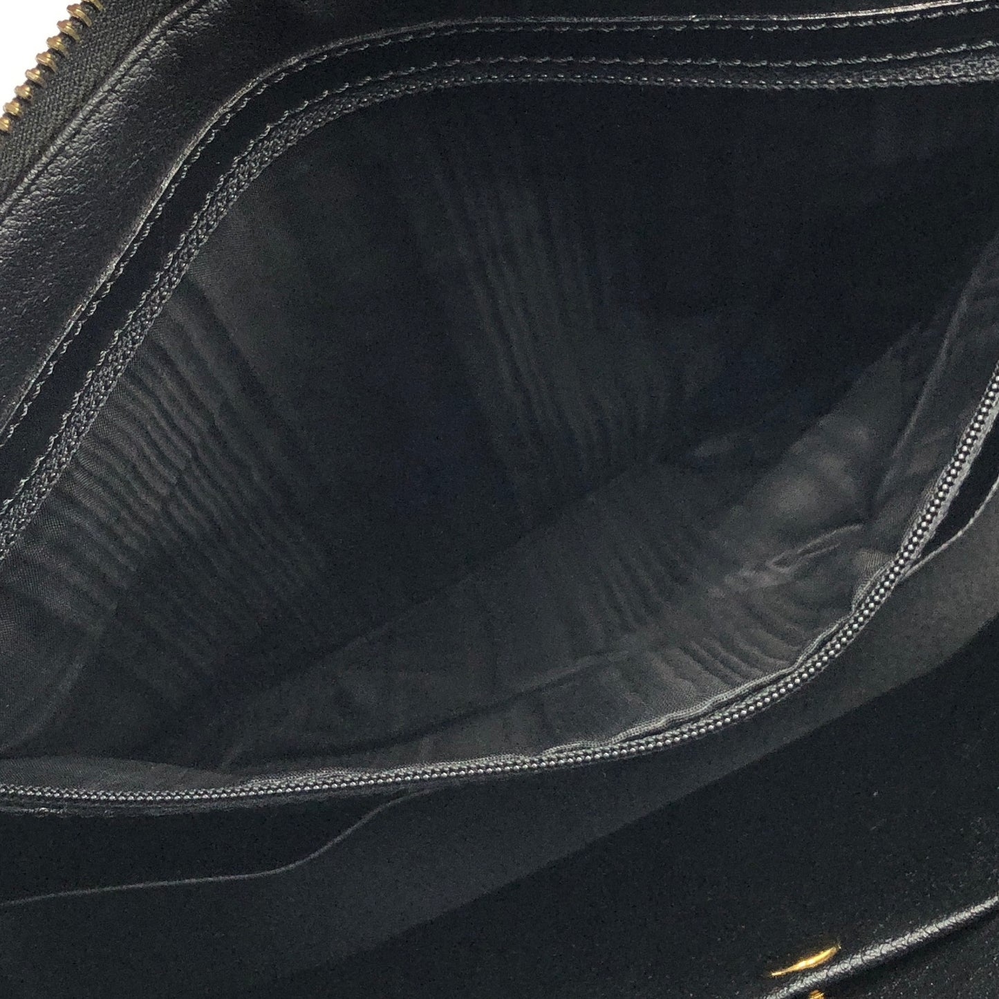 CELINE Macadam Bugatti Leather Two-way Handbag Shoulder bag Black Vintage 2wzg33