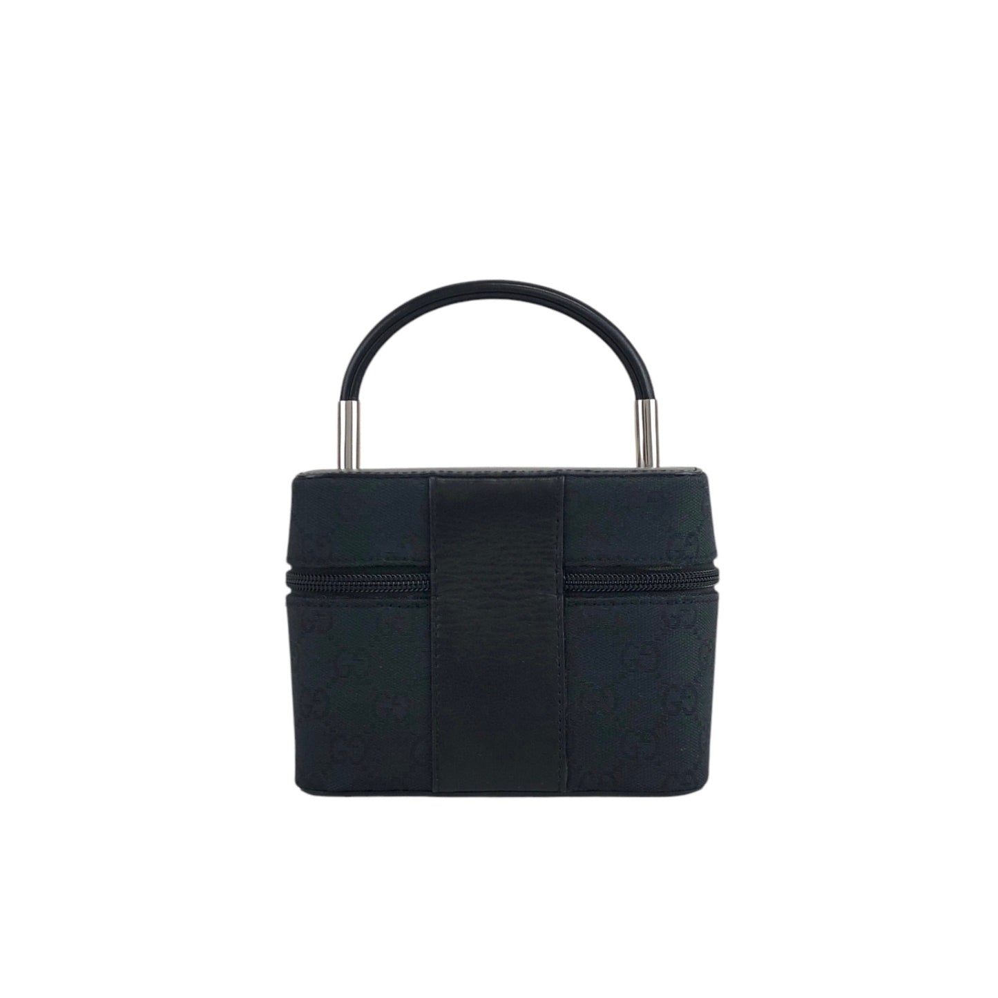 GUCCI GG Canvas Small Handbag Vanity bag Black Vintage 3z7xau