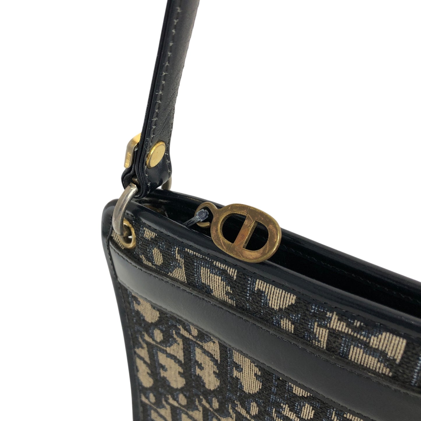 Christian Dior Trotter Logo 單肩包 海軍藍 復古 mtygbu