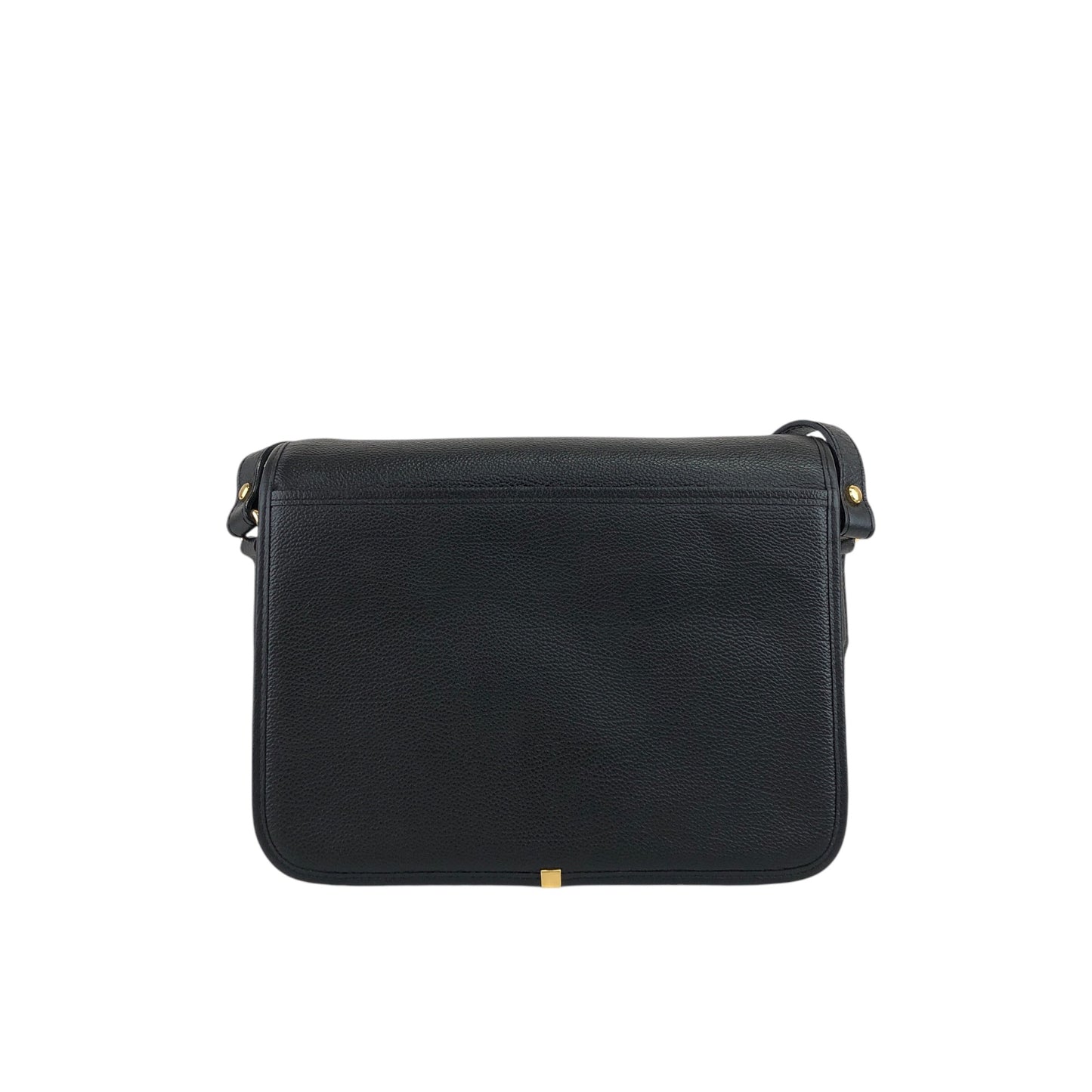 Yves Saint Laurent YSL Logo Stitch Shoulder bag Black Vintage dzt8b4