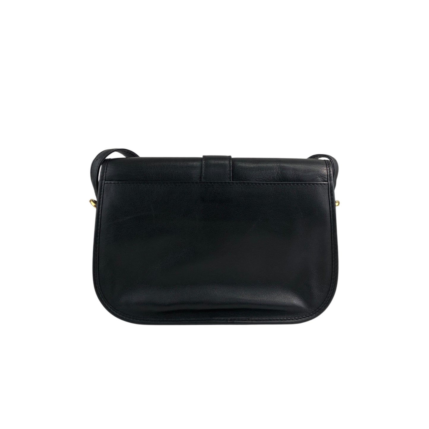 CELINE Gancini Crossbody Shoulder bag Black Vintage pdxcg6