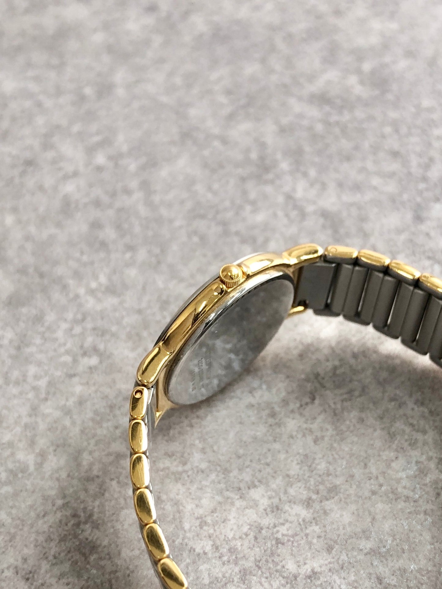 Yves Saint Laurent YSL Logo Quartz Watch Silver×Gold Vintage cxgd6h