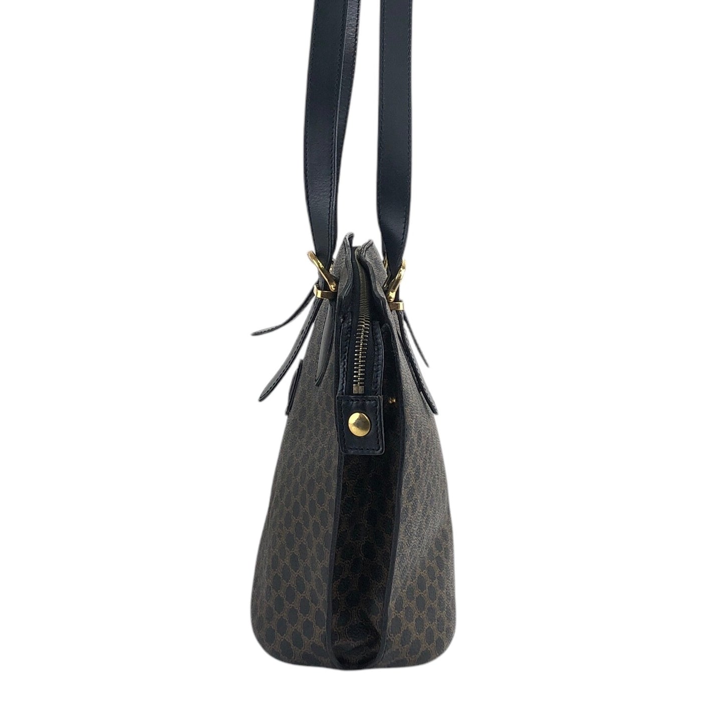 CELINE Macadam Blason Handbag Shoulder bag Black Vintage fhnsav