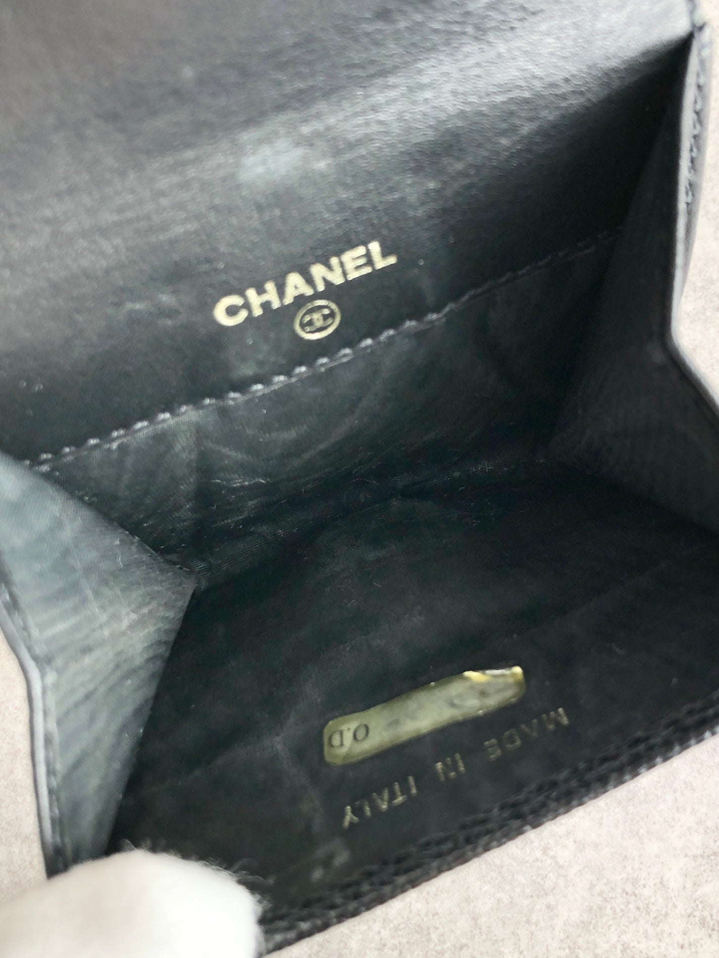 CHANEL Coco Mark 零錢包 黑色復古 zmnjmp