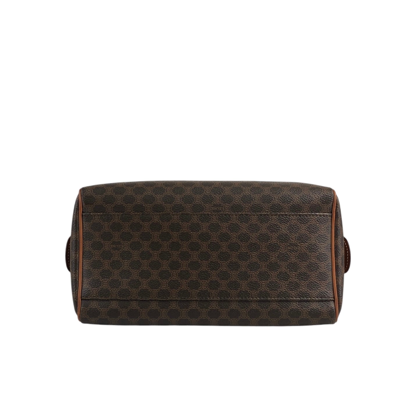 CELINE Macadam Blason Handbag Boston bag Brown Vintage xrgcpj