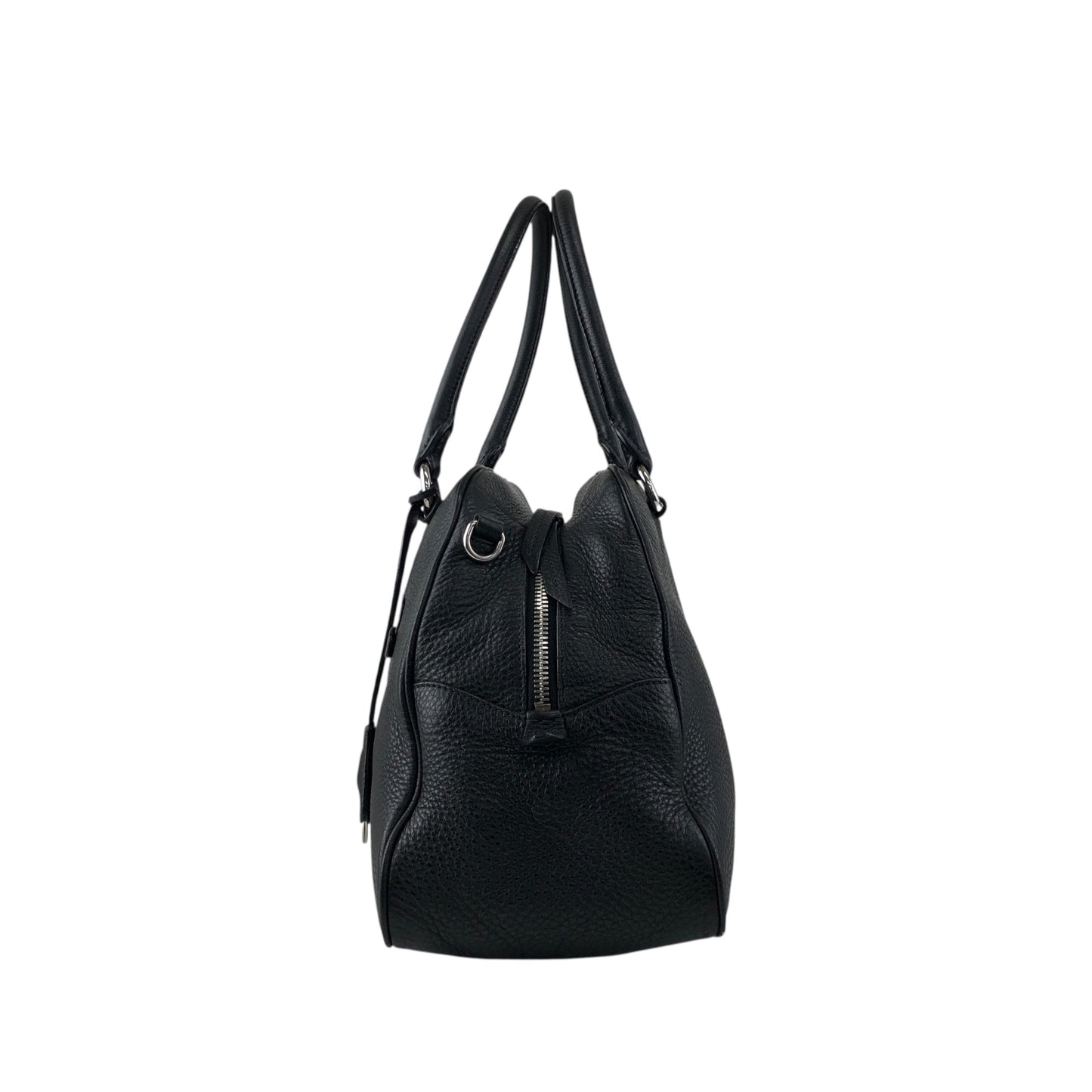 PRADA Logo Two-way Boston bag Shoulder bag Black Vintage sgghkm