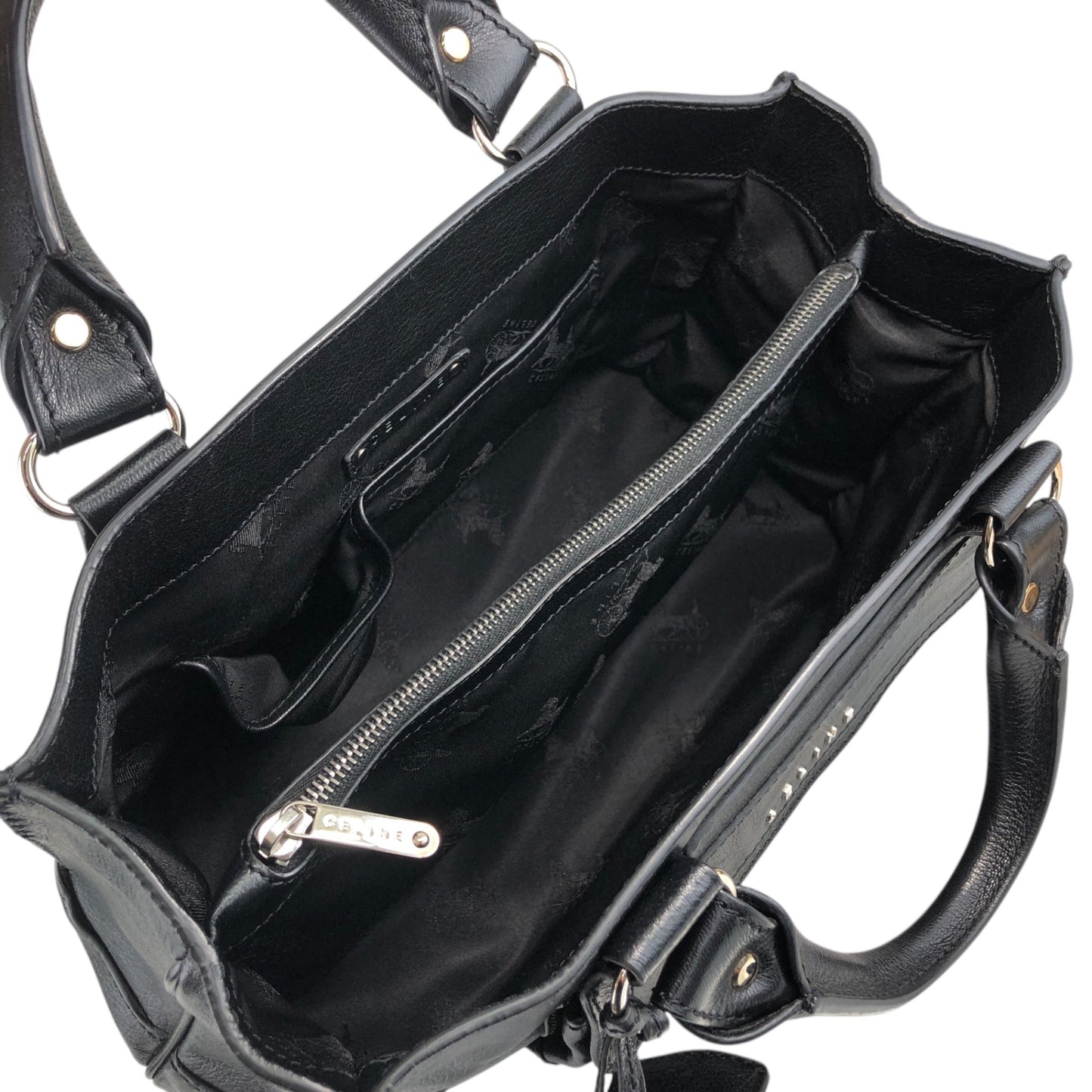 CELINE Horse Carriage Handbag Black Vintage ecwu4y