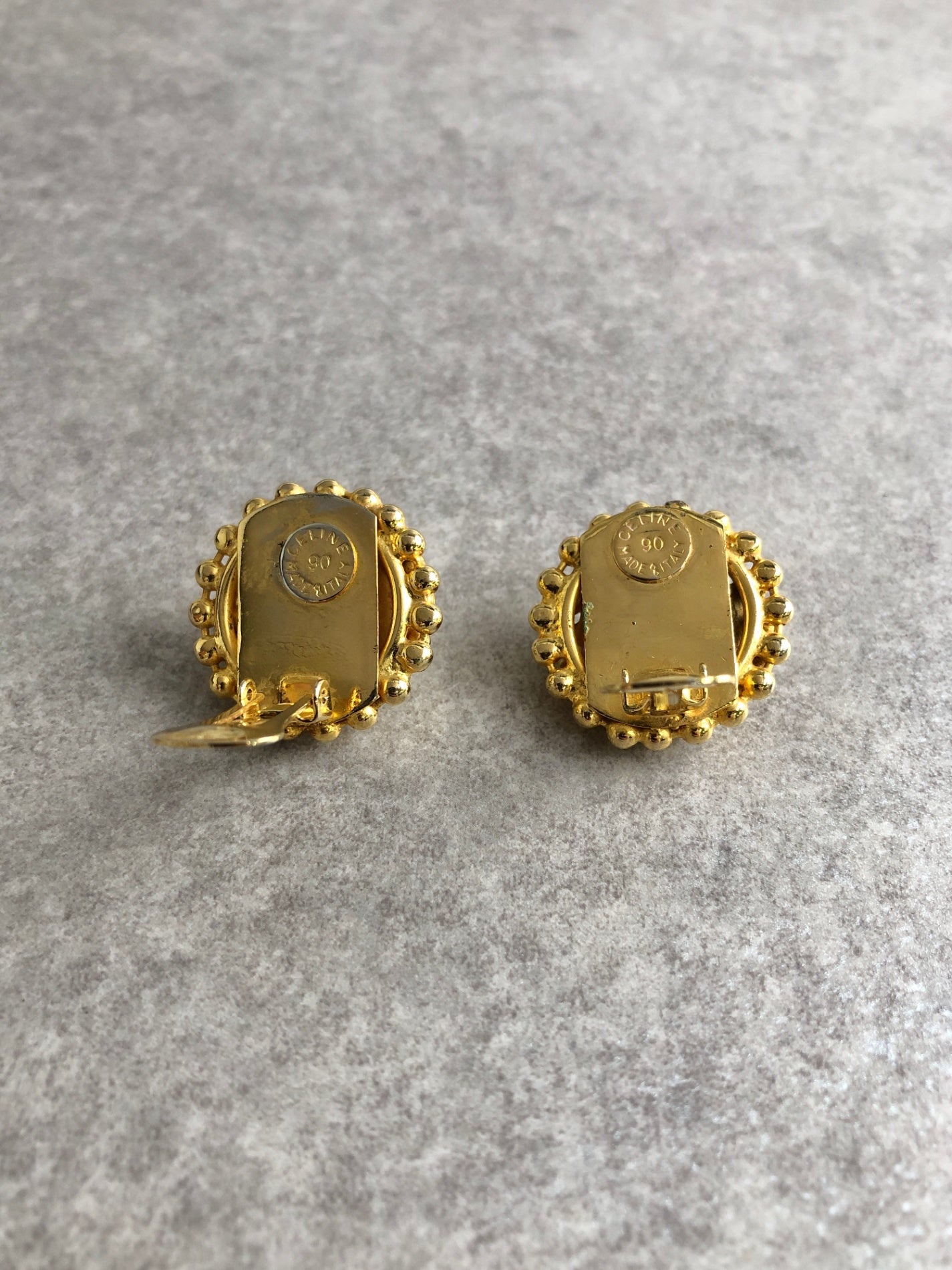 CELINE Earrings Light Green Vintage d7prtm