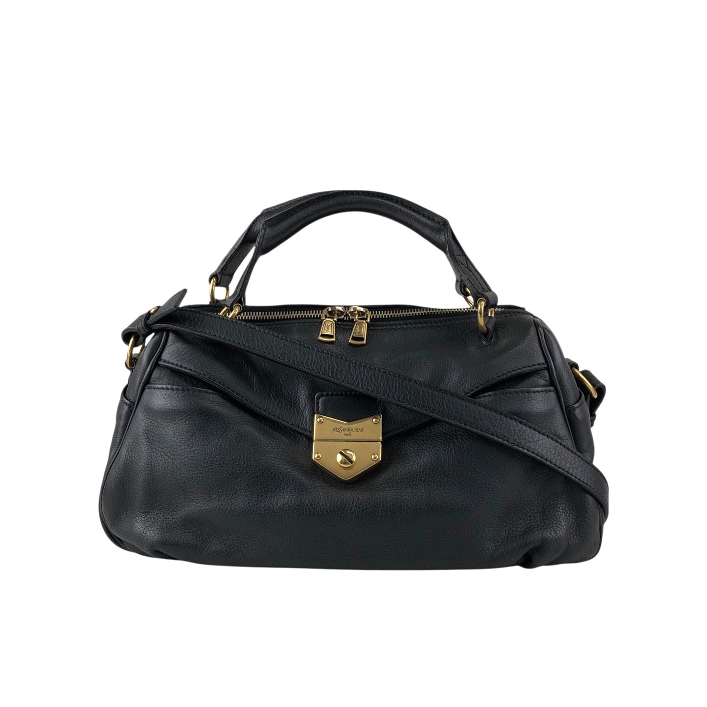 Yves Saint Laurent Two-way Handbag Shoulder bag Black Vintage wu64ez