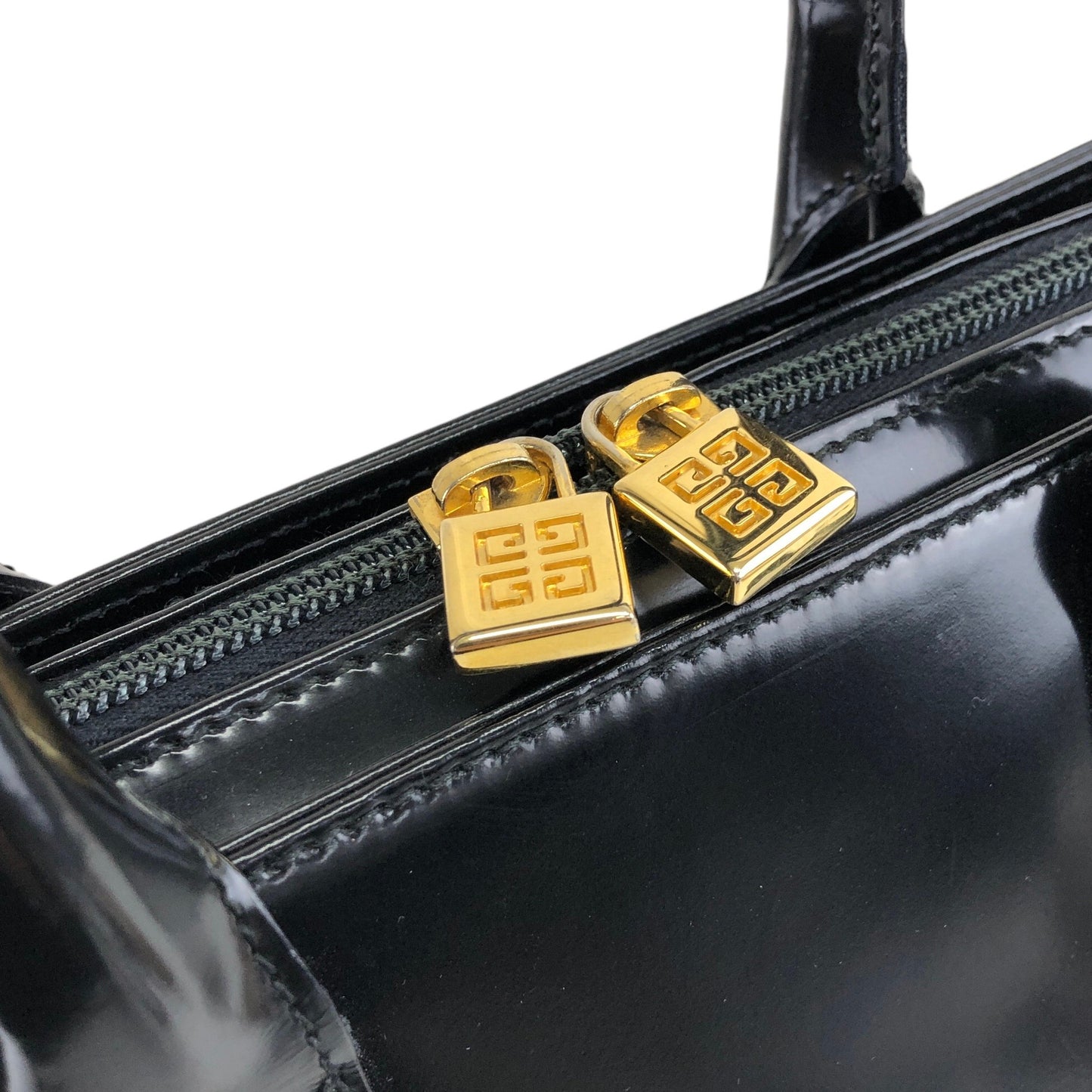 GIVENCHY 標誌皮革手袋黑色復古 upehz7