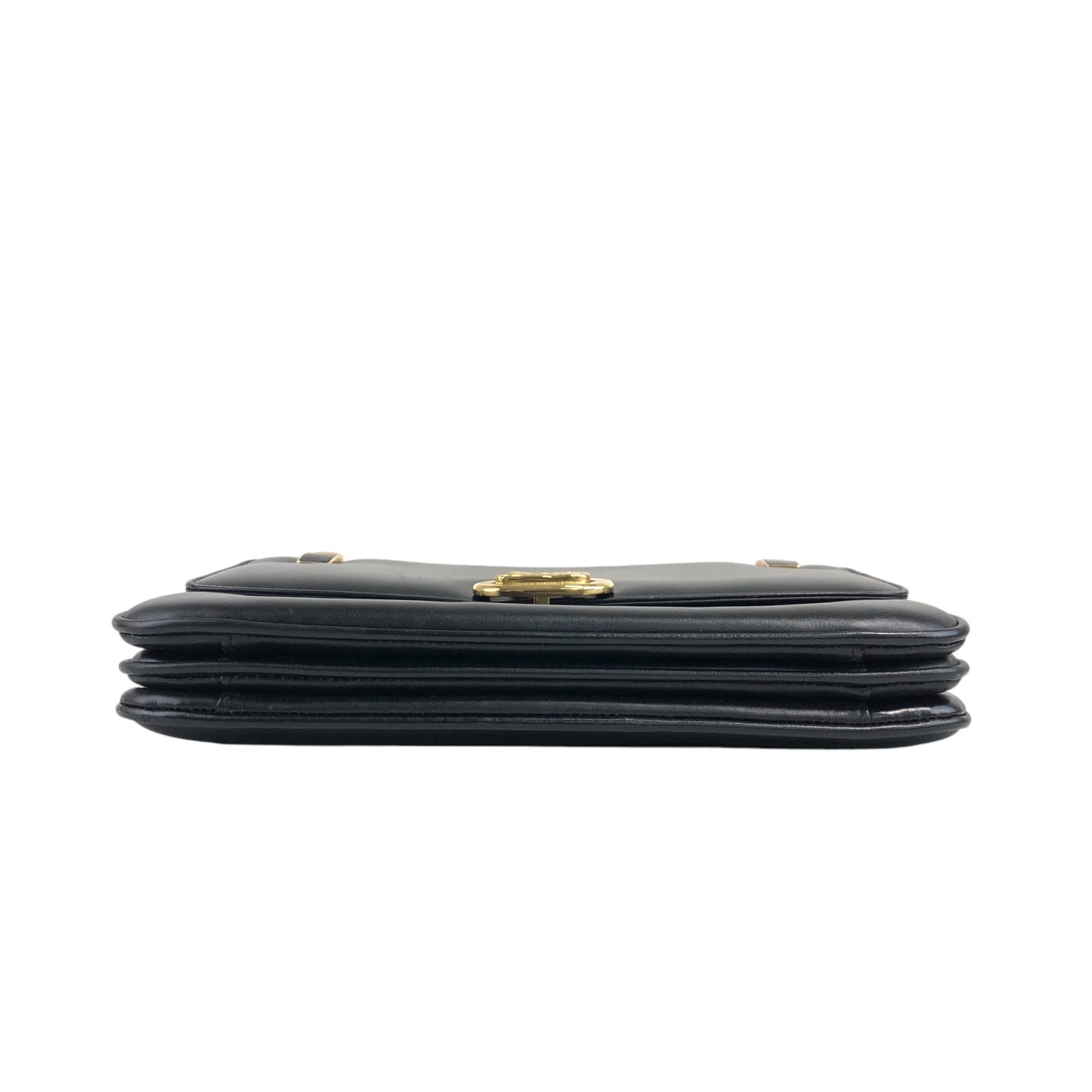 CELINE Horse Carriage Shoulder bag Black Vintage s2znbb