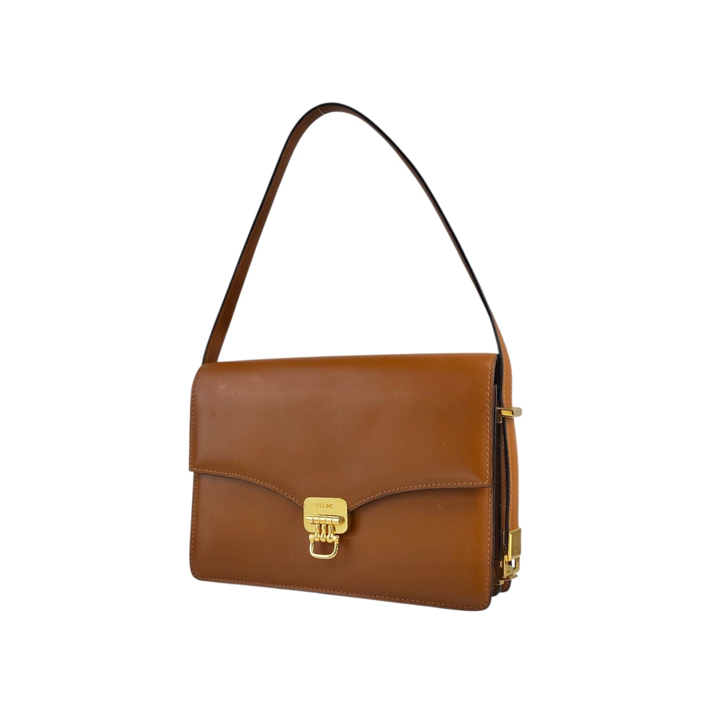 CELINE Horse Bit 肩背包 棕色 復古 zjkkfe