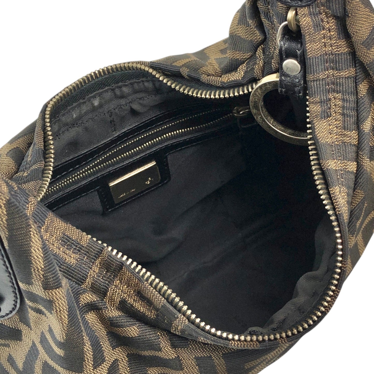 FENDI Zucca Shoulder bag Hobobag Brown Vintage rtpgp3