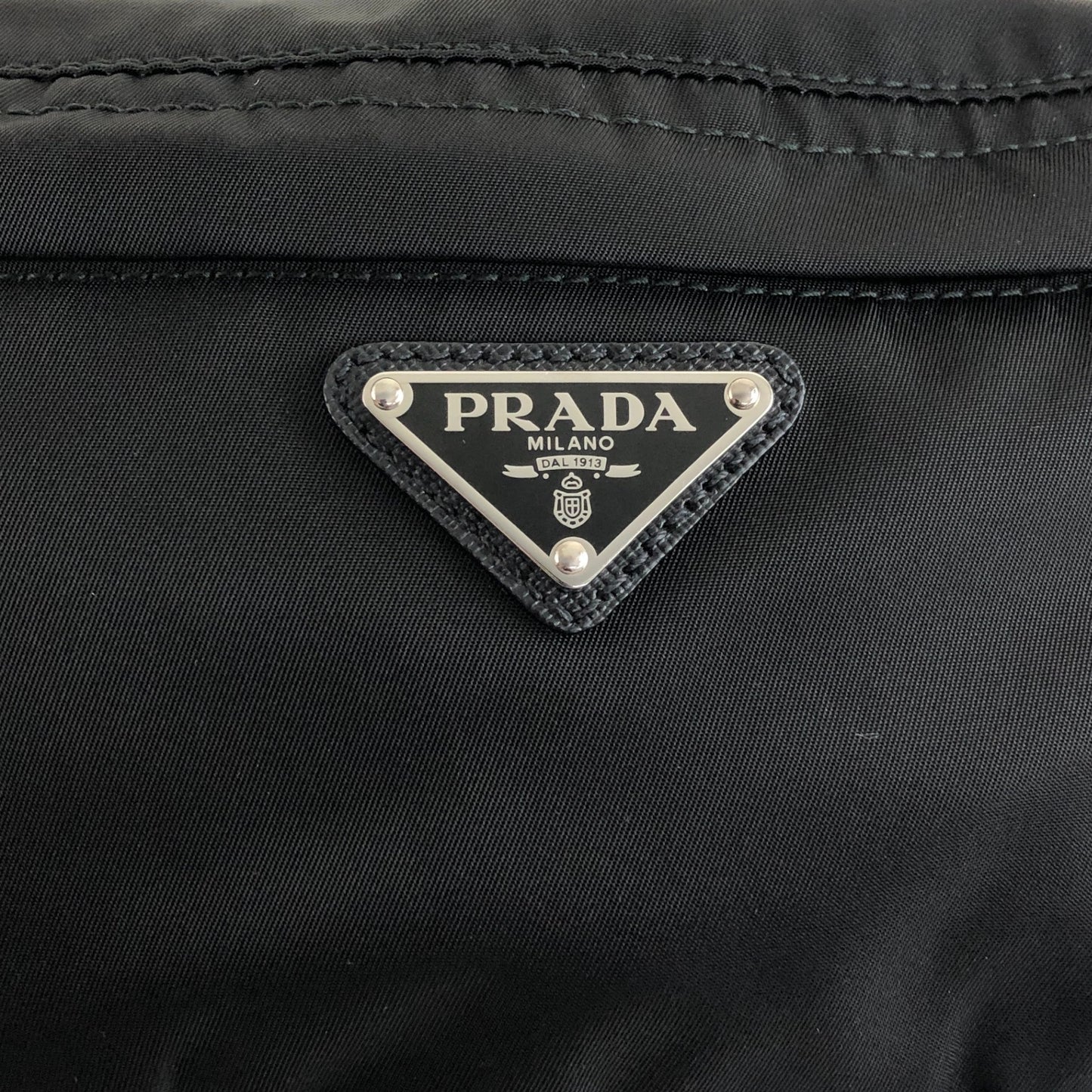PRADA Triangle Logo Shoulder bag Sling bag Black Vintage dmm36r
