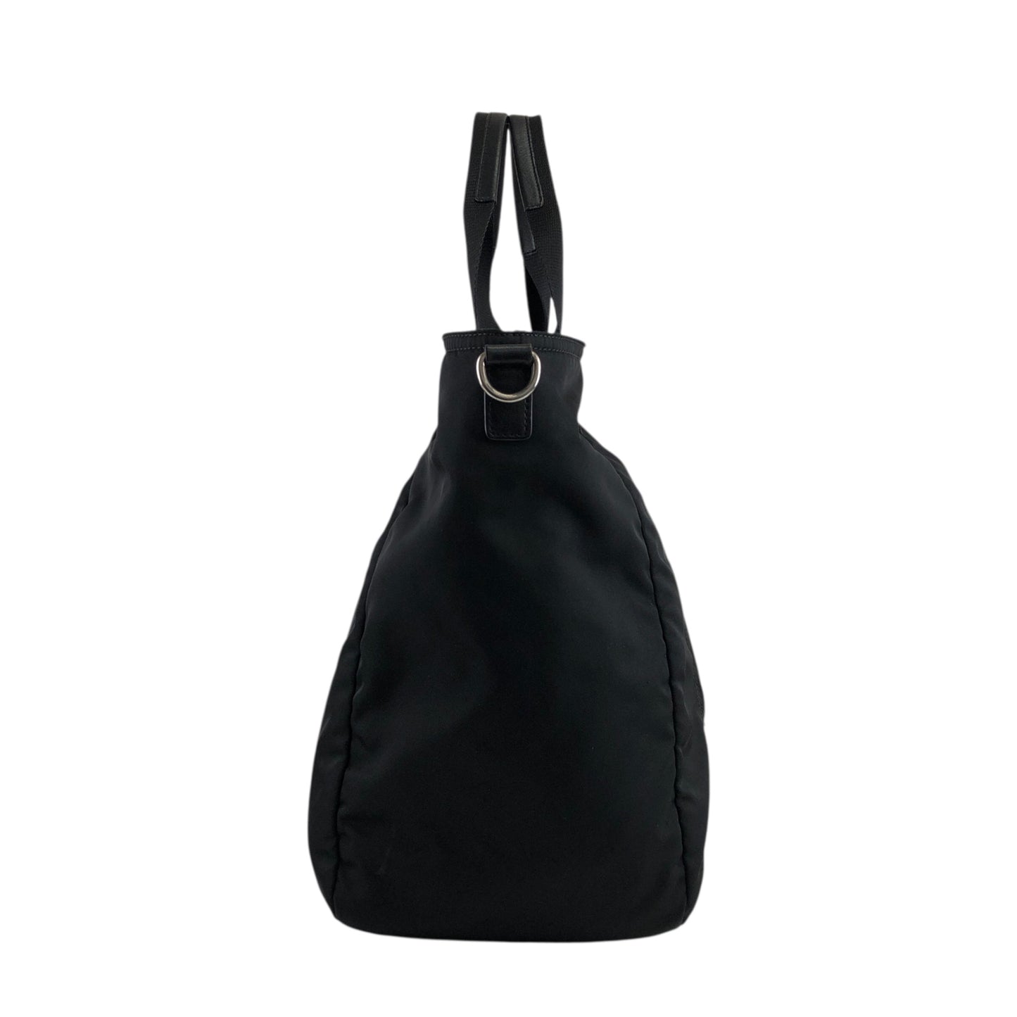 PRADA Triangle Logo Two-way Handbag Shoulder bag Black Vintage 5t57j2