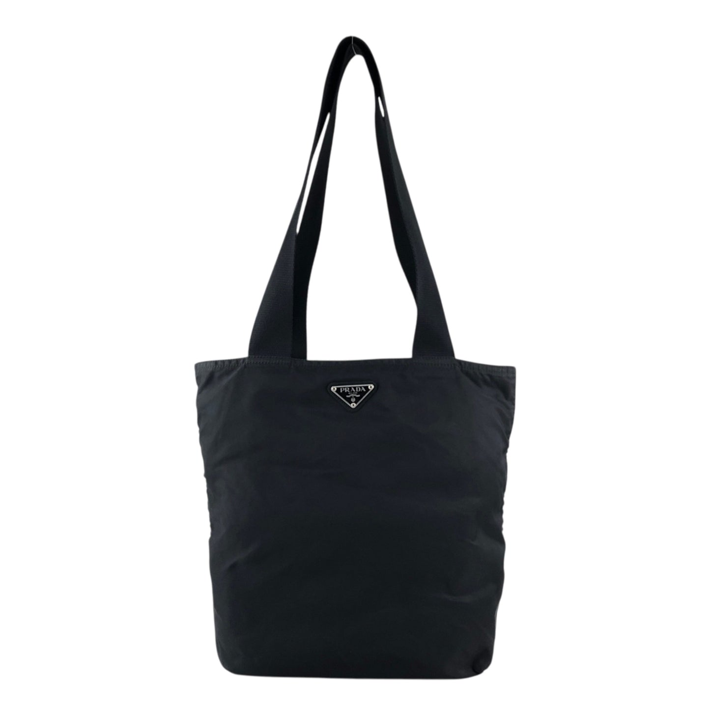 PRADA Tessuto Triangle Logo Totebag Black Vintage dmp62y