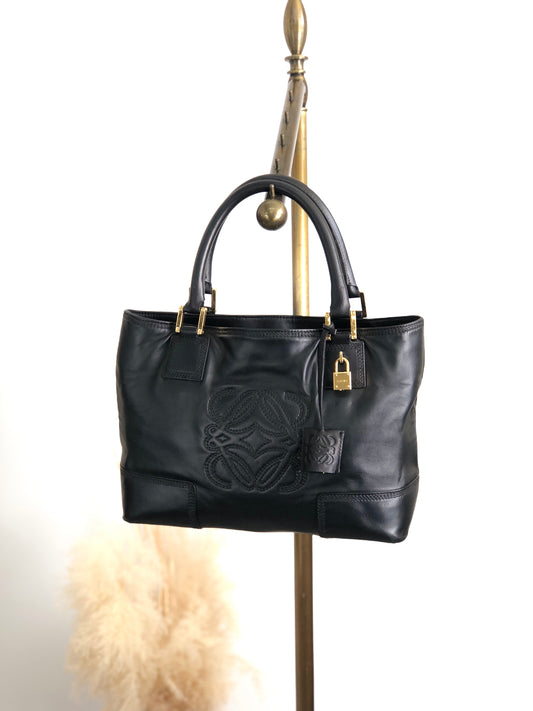 LOEWE Anagram Totebag Black Vintage ycheug