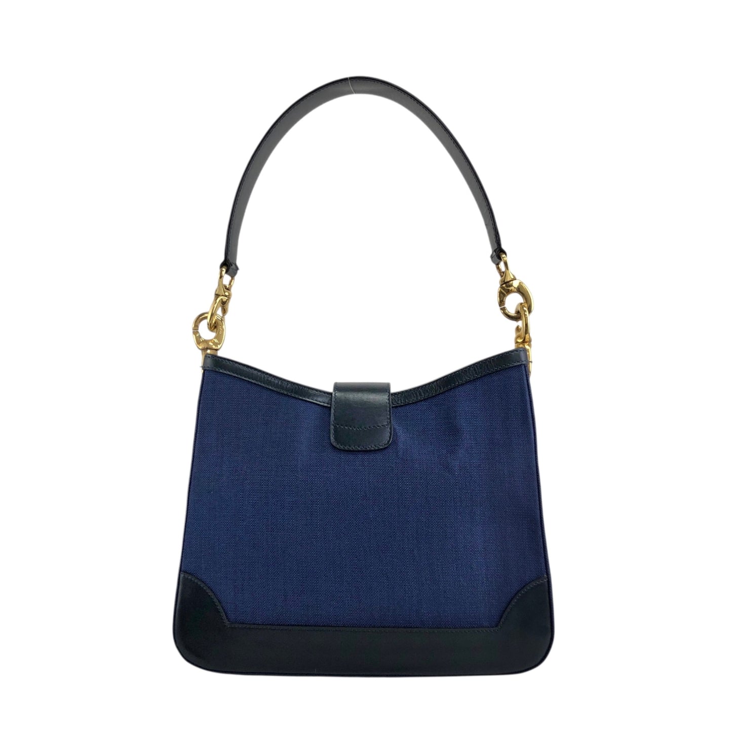 CELINE Gancini Shoulder bag Navy Vintage nnpwss